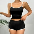 thumbnail image 1 of Njagoc3 Women's Sleeveless Solid Color Camisole & Short Set - Solid Color, Soft Fabric, Summer & Sleep Wear, 1 of 4