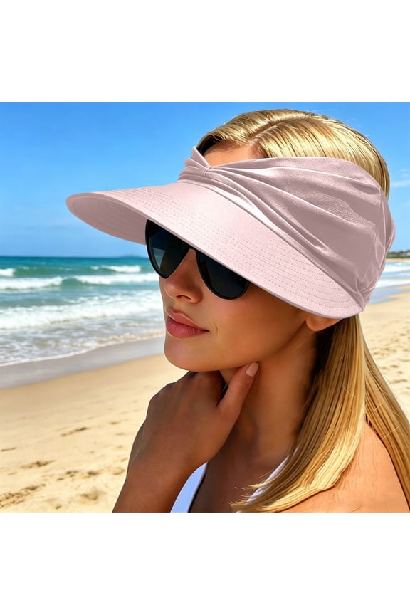 Women's Twist Headband Sun Visor Hat UPF 50+ UV Protection Adjustable Golf and Beach Cap