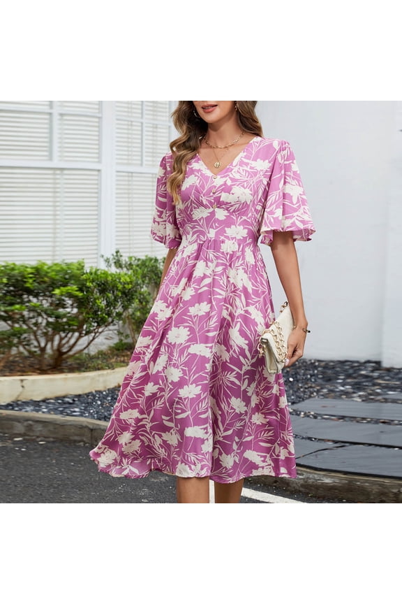 Womens Button - Down Loose Midi Dress, Solid Color & Soft Fabric, Relaxed for Summer Lazy Weekends & Grocery Runs