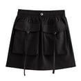 thumbnail image 1 of Njagoc3 Womens Cargo Mini Skirt, Pocket Detail for Summer Casual & Outdoor, 1 of 5