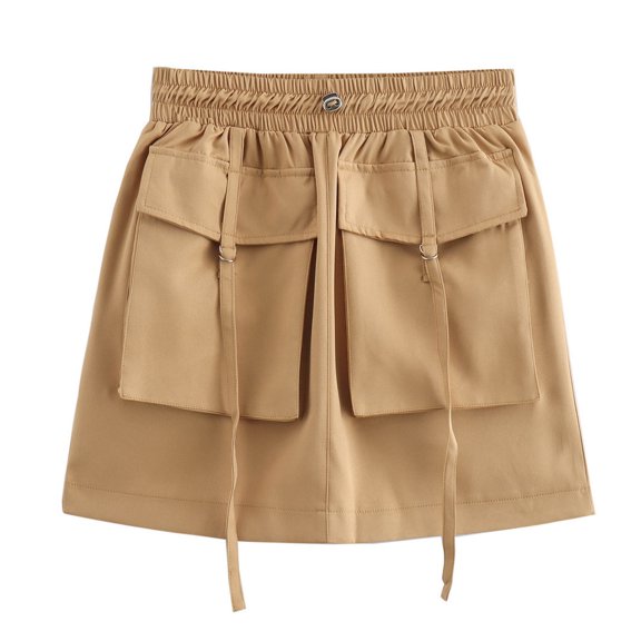 Njagoc3 Womens Cargo Mini Skirt, Pocket Detail for Summer Casual & Outdoor
