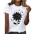 thumbnail image 1 of Njagoc3 Womens Chic Pink Sunflower T-Shirt Feminine Abstract Design Soft Cotton S, M, L, XL, XXL, XXXL, 1 of 6