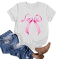 thumbnail image 1 of Njagoc3 Womens Classic Bow Print T-Shirt - Soft Cotton Casual Crewneck for Everyday Essentials ( Basic Pick), 1 of 6
