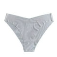 thumbnail image 1 of Njagoc3 Womens Combed Cotton Mid Rise Underwear Breathable Briefs No Ride Up Essential Everyday Panties, 1 of 4