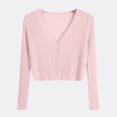 thumbnail image 1 of Njagoc3 Womens Cropped Knit Cardigan, Soft Wool Blend, V-Neck, Spring & Fall Layering, Office Casual & Weekend Errands, 1 of 6