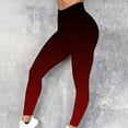 thumbnail image 1 of Njagoc3 Womens Fashion Gradient Elastic Skinny Pants Fitness Running Tight Yoga Pants Leggings, 1 of 6