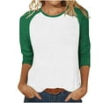 thumbnail image 1 of Njagoc3 Womens Fashion Tees Casual Crewneck 3/4 Sleeve Loose T Shirt Ladies Blouses Shirts, 1 of 6