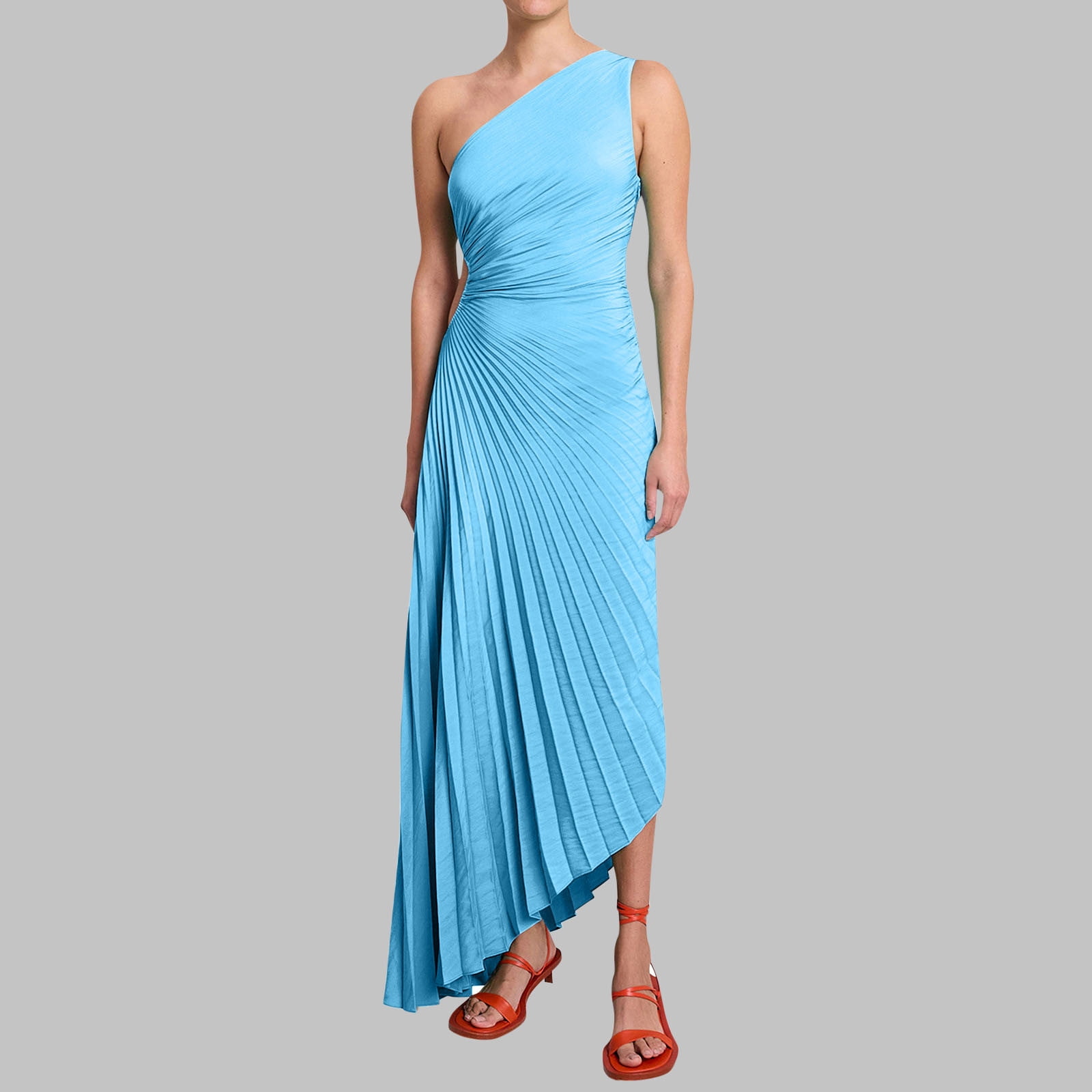 asymmetrical fitted dress ASHLEYlauren Asymmetrical Neckline Fitted Short Dress 4973 main image 1