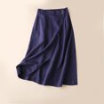 thumbnail image 1 of Njagoc3 Womens High - Waisted Draped Satin Midi Skirt - Luxe for Summer Dinners, 1 of 6