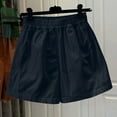 thumbnail image 1 of Njagoc3 Womens High - Waisted Suede - Like Shorts - Soft Fabric for Summer Lounge & Daily Wear, 1 of 6