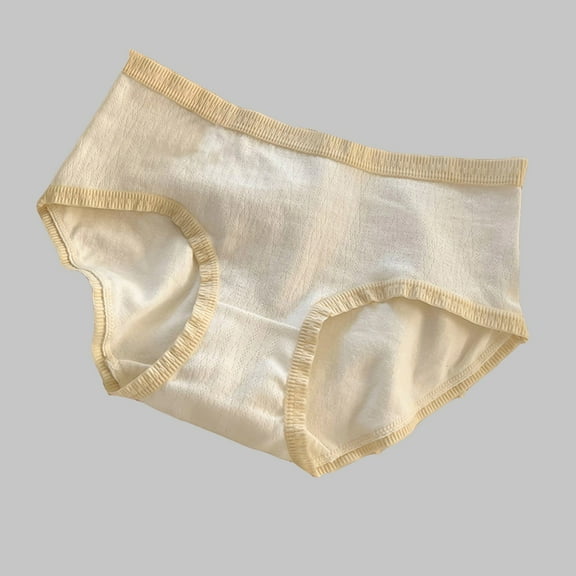 Njagoc3 Womens Ice Silk Mid-Rise Seamless Underwear Solid Color Breathable Gusset Summer Thin Bestseller Walmart Exclusive