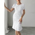 thumbnail image 1 of Njagoc3 Womens Lace Midi Dress, Short Sleeves for Summer Date & Cocktail Party, 1 of 6