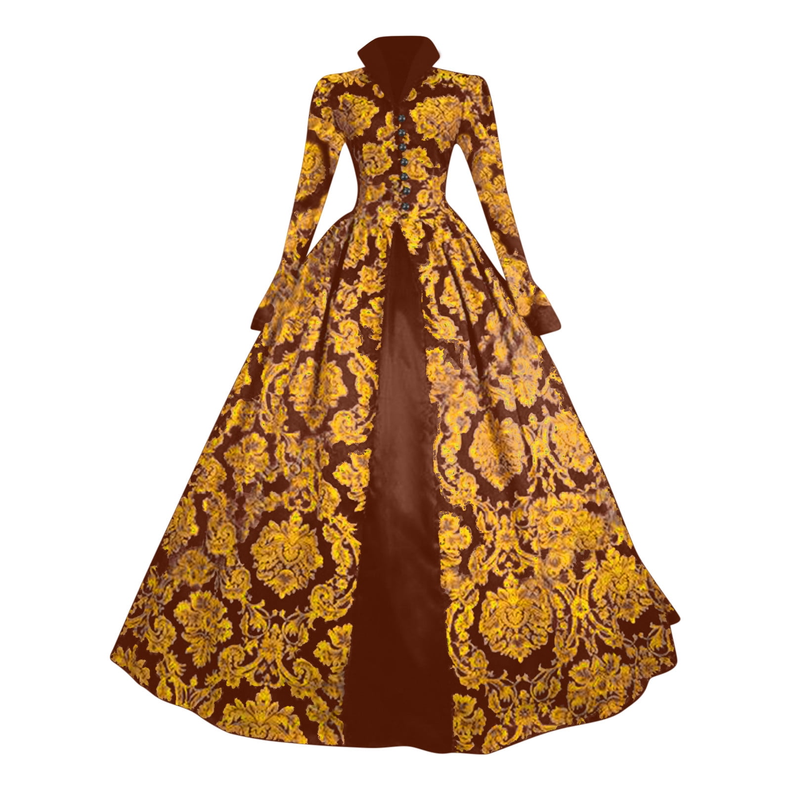 Njagoc3 Womens Long Sleeve Brocade Ball Gown, Floor - Length, Cultural Event & Cosplay Costume - Walmart.com Njagoc3 Womens Long Sleeve Brocade Ball Gown, Floor - Length, Cultural Event & Cosplay Costume - Walmart.com