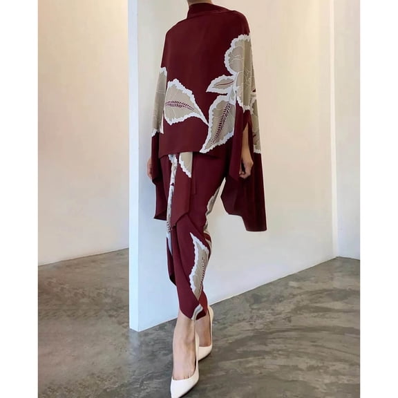 Njagoc3 Womens Long Sleeve High - Neck Matching Set, Chic Casual Outfit, Daily & Weekend Streetwear