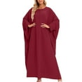 thumbnail image 1 of Njagoc3 Womens Long Sleeve Open - Front Caftan Dress, Plus Size, Casual Loungewear & Beach Cover - Up, 1 of 6