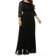 thumbnail image 1 of Njagoc3 Womens Long Sleeve Plus Size Maxi Dress, Solid Color, Formal Evening & Gala Outfit, 1 of 6