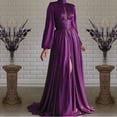thumbnail image 1 of Njagoc3 Womens Long Sleeve Solid Color Maxi Dress, Floor - Length, Formal Evening & Prayer Outfit, 1 of 6