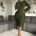 thumbnail image 1 of Njagoc3 Womens Long Sleeve V - Neck Asymmetrical Hem Two - Piece Set, Stylish Party & Date Outfit, Bodycon Clubwear, 1 of 6