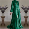 thumbnail image 1 of Njagoc3 Womens Long Sleeve Vintage Court Gown, Floor - Length Maxi Dress, Flowy Fit, Solid Color Variants, for Themed Parties & Cosplay, 1 of 6