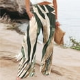 thumbnail image 1 of Njagoc3 Womens Loose Wide-Leg Beach Pants - Lightweight Boho Print Trousers for Resort Style, 1 of 6