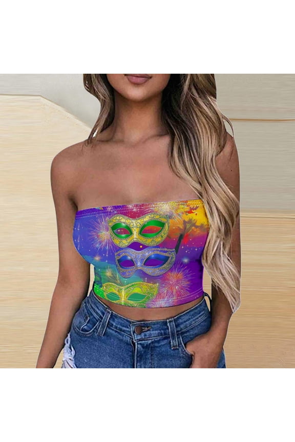 Womens Mexican Sugar Skull Bandeau Bra Dia de Muertos Floral Embroidery