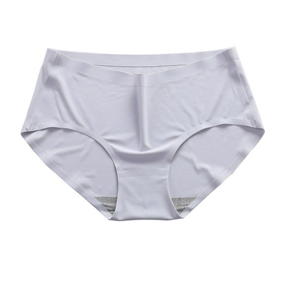 Njagoc3 Womens Mid Low Waist Solid Color Triangle Breathable and Traceless Antibacterial Underwear for Girls