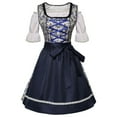 thumbnail image 1 of Njagoc3 Womens Oktoberfest Bavarian Maid Square Neck Off-The-Shoulder Short Sleeve Bow Tie Waist Bodycon Dress, 1 of 6