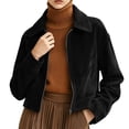 thumbnail image 1 of Njagoc3 Womens Oversized Funnel Neck Bomber Puff Jacket Windproof Waterproof Lightweight Shacket Spring Fall Outerwear, 1 of 6