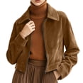 thumbnail image 1 of Njagoc3 Womens Oversized Funnel Neck Bomber Puff Jacket Windproof Waterproof Lightweight Shacket Spring Fall Outerwear, 1 of 6