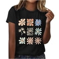 thumbnail image 1 of Njagoc3 Womens Pink Floral Print T-Shirt Feminine Flowers Round Neck Casual Tee S, M, L, XL, XXL, XXXL, 1 of 6