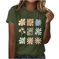 thumbnail image 1 of Njagoc3 Womens Pink Floral Print T-Shirt Feminine Flowers Round Neck Casual Tee S, M, L, XL, XXL, XXXL, 1 of 6