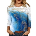 thumbnail image 1 of Njagoc3 Womens Plus Size Tops Long Sleeve Shirts Crew Neck Tunics Fall Casual Pullover Loose Fit Basic Tshirt, 1 of 6