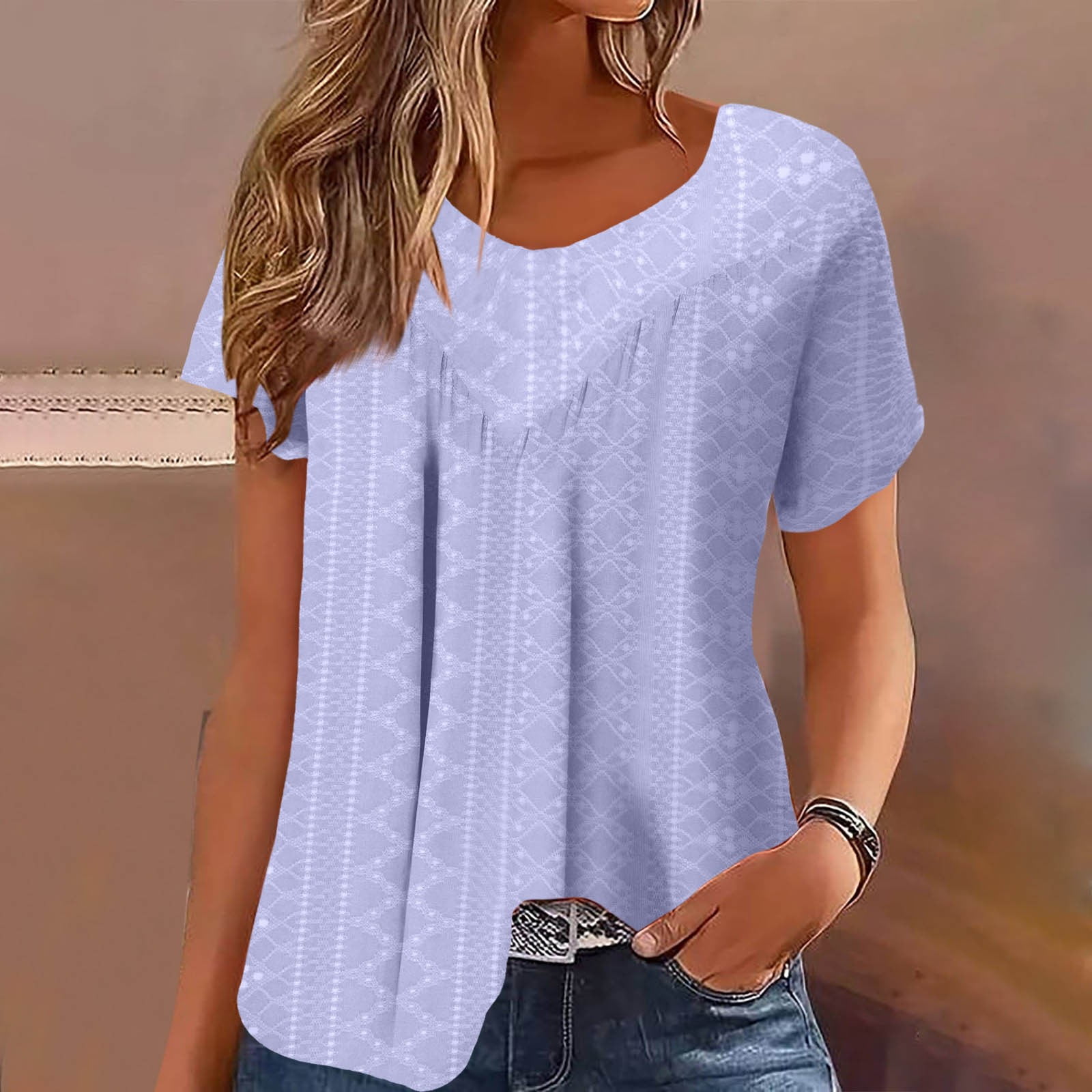 Women's Fashion Printed Short-sleeved Top main image 1