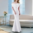 thumbnail image 1 of Njagoc3 Womens Puff Sleeve Square Neck Mermaid Dress, Formal Evening & Party Gown, Slim Fit, 1 of 6