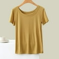 thumbnail image 1 of Njagoc3 Womens Relaxed Fit T-Shirt Soft Tencel Blend Dropped Shoulder Minimalist Casual Wear, 1 of 6