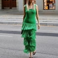 thumbnail image 1 of Njagoc3 Womens Ruffled Maxi Dress, Sleeveless for Summer Evening & Party, 1 of 6