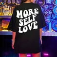 thumbnail image 1 of Njagoc3 Womens Short Sleeve Crew Neck Graphic T - Shirt - "More Self Love" Print - Soft Cotton for Summer Casual, 1 of 6
