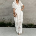 thumbnail image 1 of Njagoc3 Womens Short Sleeve Lace Maxi Dress, Sheer Overlay Elegant, Party & Evening Formal Dress, 1 of 6