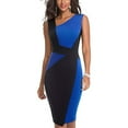 thumbnail image 1 of Njagoc3 Womens Sleeveless Color - Block Bodycon Dress, Stretchy Party Clubwear, Night Out & Celebration Gown, 1 of 5