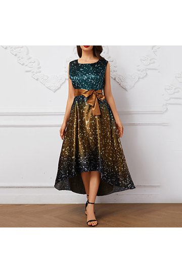 gold black ombre dress Classy and Vintage Ombre Sequin Ball Gowns Sparkly Quince Dresses FD17 –  Viniodress main image 1