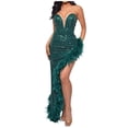 thumbnail image 1 of Njagoc3 Womens Sleeveless V - Neck High - Slit Maxi Dress, Bodycon Formal Gown, Red Carpet & Gala Event Wear, 1 of 6