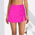 thumbnail image 1 of Njagoc3 Womens Solid Color Mini Skirt with Side Slit, Summer Party and Night Out Wear, Flattering Fit, 1 of 6