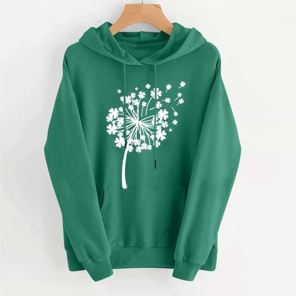 Njagoc3 Womens St. Patrick'S Day Winter Hoodie Long Sleeve Comfortable Hooded Sweatshirts