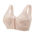thumbnail image 1 of Njagoc3 Womens Style Bra Plus Size No Steel Ring Bra Front Button Bra Daily Bra, 1 of 5