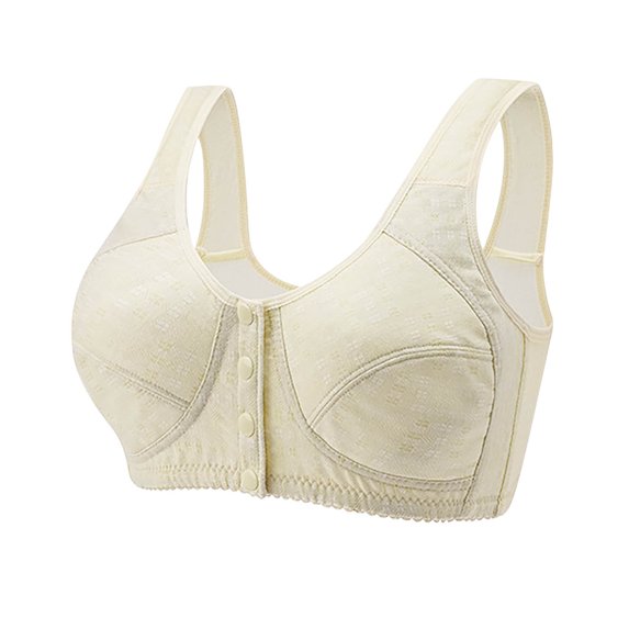 Njagoc3 Womens Style Bra Plus Size No Steel Ring Bra Front Button Bra Daily Bra