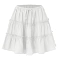 thumbnail image 1 of Njagoc3 Womens Summer Layered Short Skirt with Solid & Striped Designs, Versatile Style for Any Occasion, 1 of 6