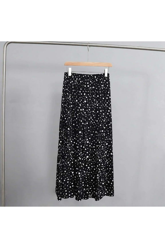 Womens Summer Skirt with Ruffled Hem, Floral Design, Breathable Material, Ideal for Casual Occasions
