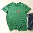 thumbnail image 1 of Njagoc3 Womens Trendy Summer T-Shirt with Heart Motif Lightweight Breathable Cotton for Casual Outings, 1 of 6