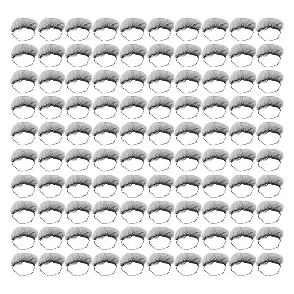 Njide 100-Pack Disposable Nylon Beard Guards, Elastic Breathable Latex-Free Beard Protector Nets, Black