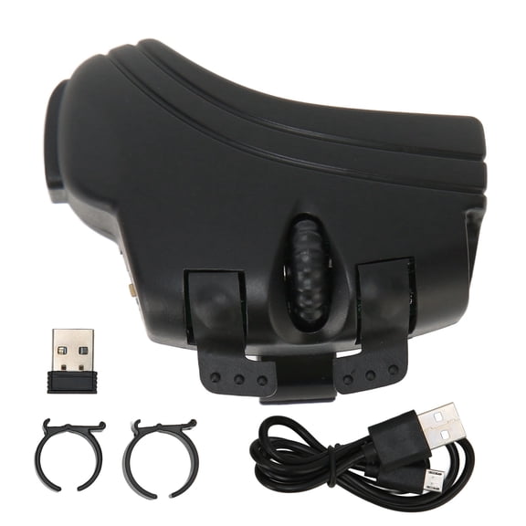 Njide 2.4Ghz Wireless Finger Ring Mouse Stable Connection Handheld Ergonomic Portable USB Drived Mouse for Business Office
